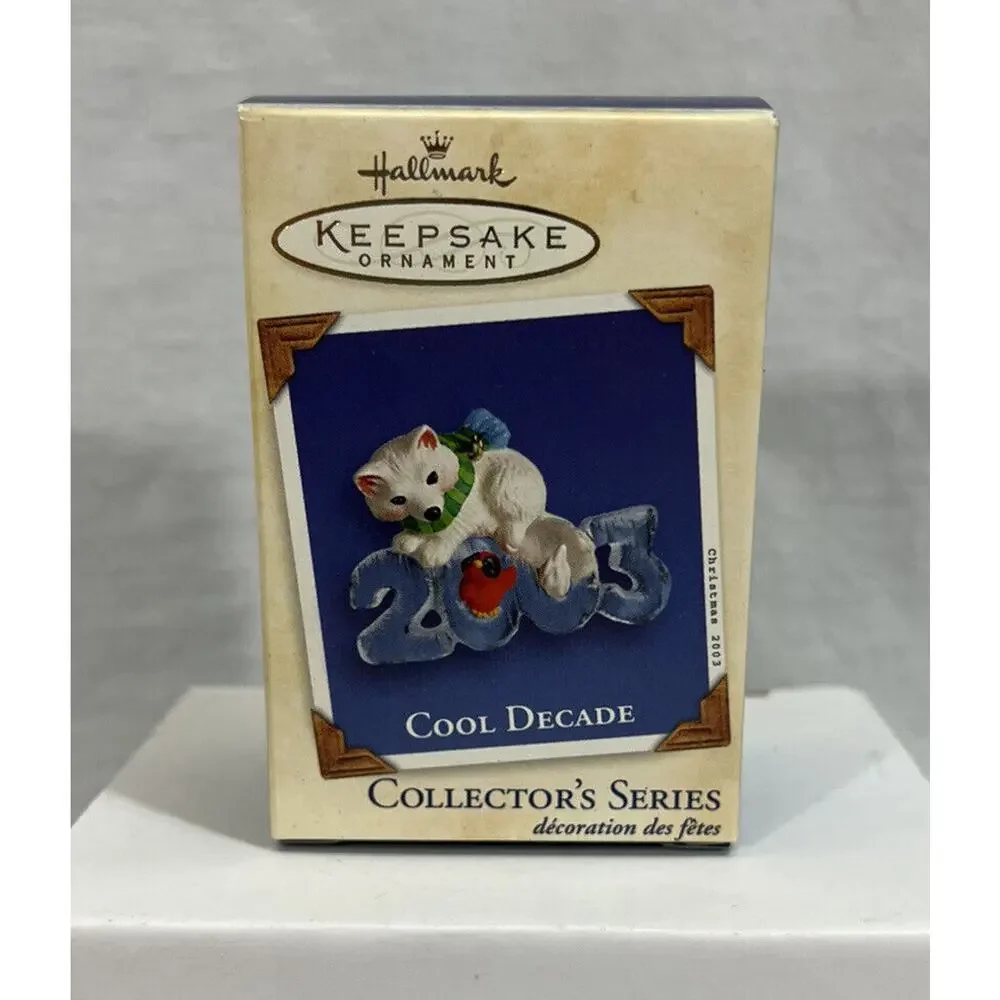 Hallmark Keepsake Christmas Ornament,‎ 2003 Cool Decade Arctic Fox, NIB 4th